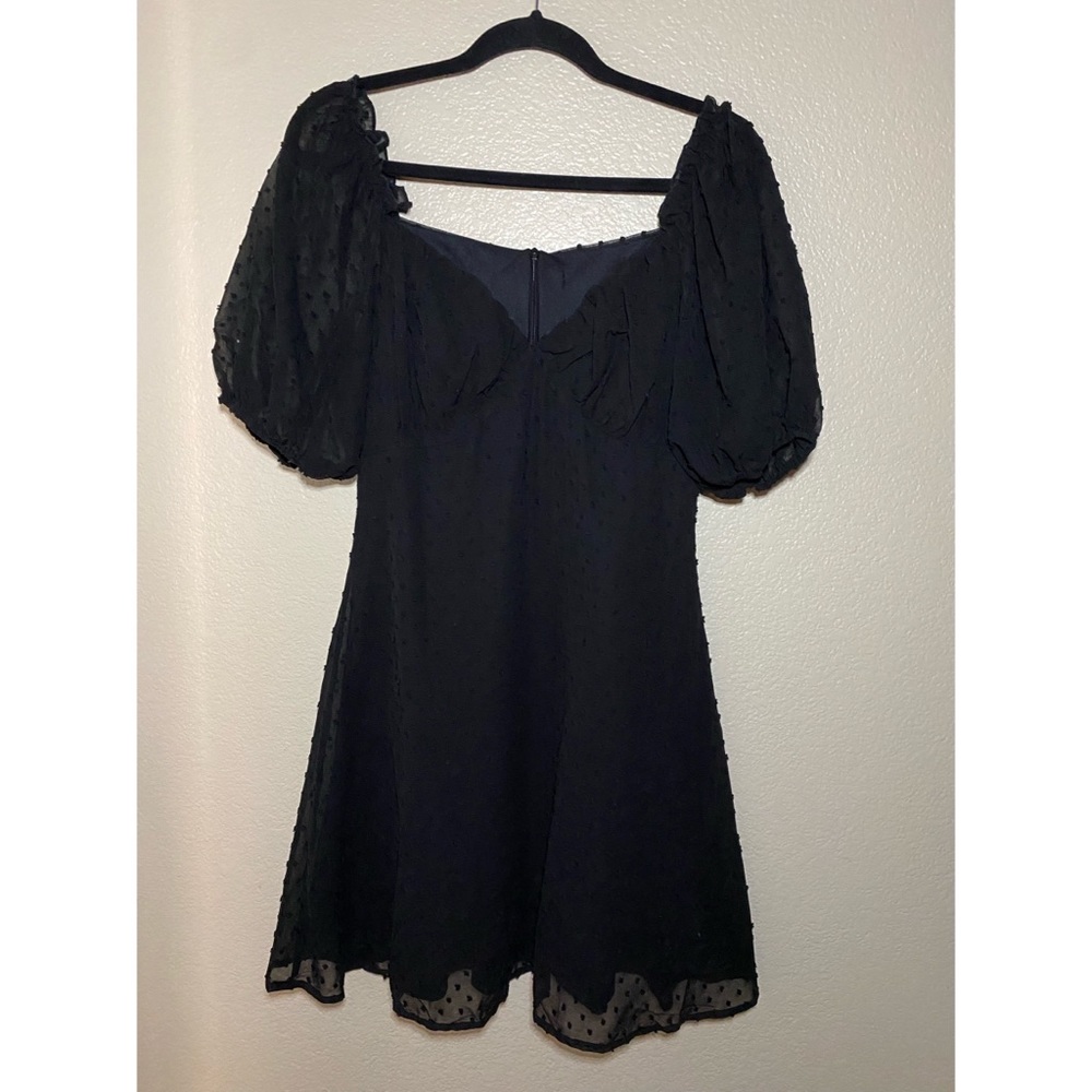 Missguided black milkmaid dress